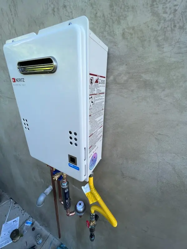 Tankless water heater installation for Meadowbrook homes